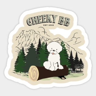 Dog on a Log Sticker